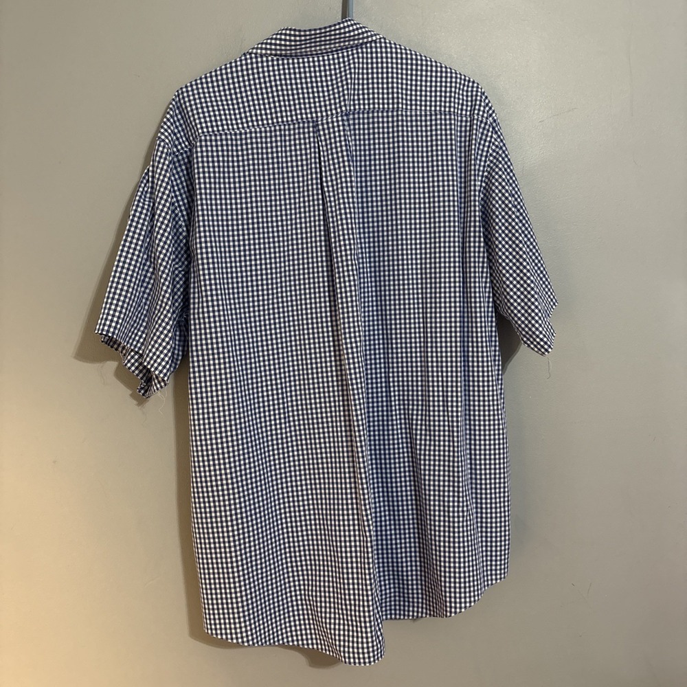 Mens Brooks Brothers Shirt Blue Gingham Plaid Check 346 Cotton XL Button Down - Picture 9 of 9